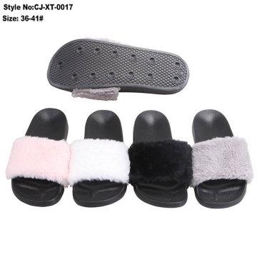 Superstarer New Style High Quality Slipper Fur Slide, EVA Plush Slipper